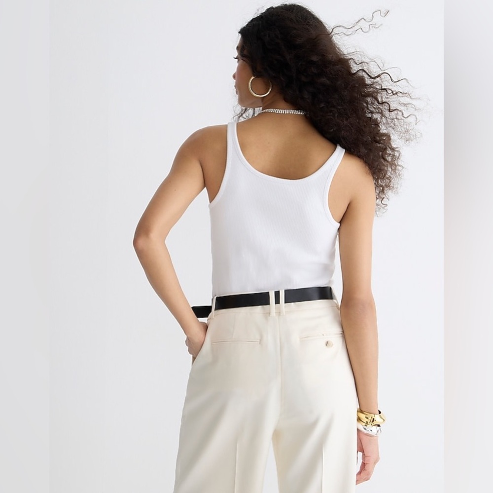 NWT J. Crew Vintage rib shelf-bra tank top - Picture 3 of 15